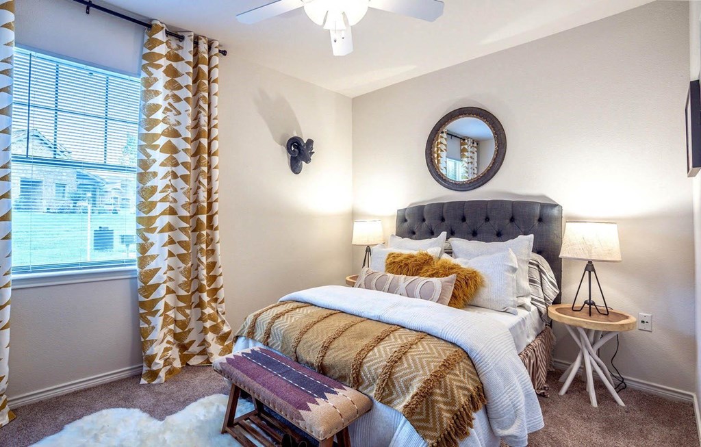 Staged Bedroom at Stoneridge Apartments, Pflugerville