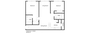 Taylor Pointe_2 Bedroom Floor Plan