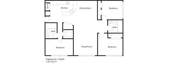 Taylor Pointe_3 Bedroom Floor Plan