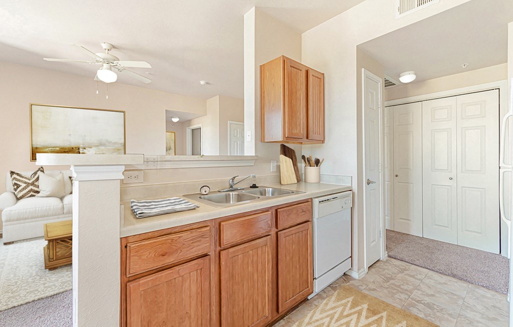 Furnished Kitchen at The Cesera 55+ Apartments, Garland Texas