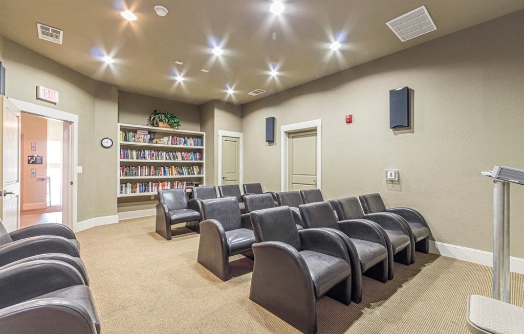 Dominium_The Cesera 55+ Apartments_On-Site Theater Room_Garland, TX