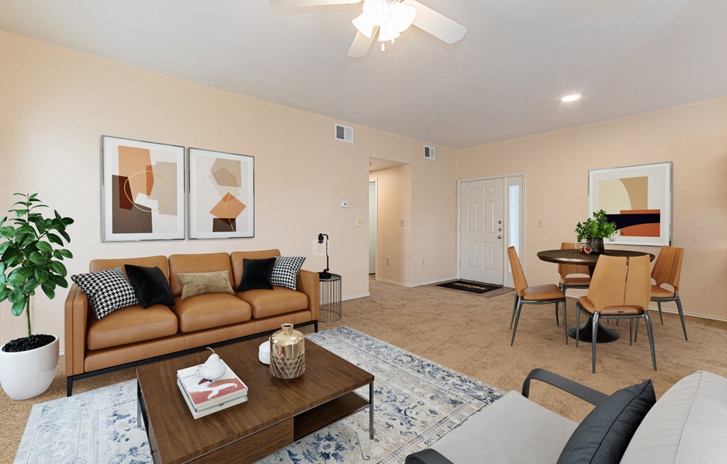 Dominium-The Springs-Dining and Living Room at The Springs, Pasadena, TX