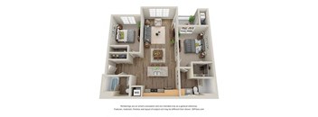 Timbers at Hickory Tree 2 Bedroom Floor Plan