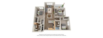Timbers at Hickory Tree 3 Bedroom Floor Plan