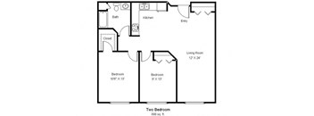 Tralee Terrace_2 Bedroom Floor Plan