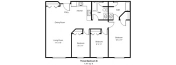 Tralee Terrace_3 Bedroom Floor Plan