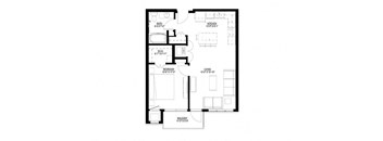 Union Flats_1 Bedroom Floor Plan