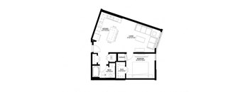 Union Flats_1 Bedroom Floor Plan