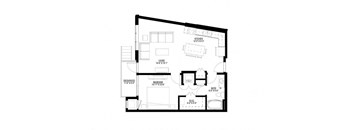 Union Flats_1 Bedroom Floor Plan