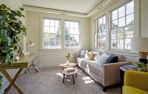 Modern Living Area at Upper Post Flats, Fort Snelling