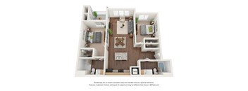 Ventura at Tradewinds_Two Bedroom (B1) Floor Plan at Ventura at Tradewinds, Midland, TX, 79706