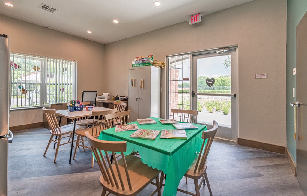 Cards and Crafts Room at Vermillion Apartments, Houston, TX