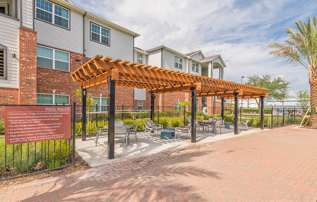 Pergola View at Vermillion Apartments, Houston, TX