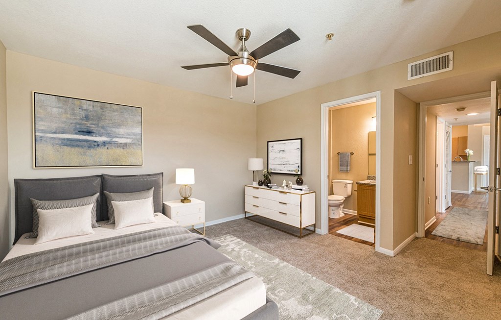 Model Bedroom at Vermillion Apartments, Houston Texas