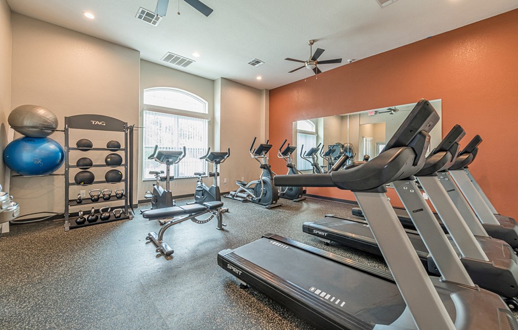 Cardio machines at Vermillion Apartments, Houston