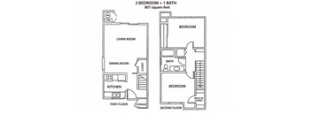Village Meadows_2 Bedroom Floor Plan