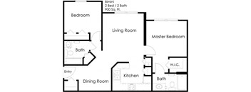 Village of Delray_2 Bedroom Floor Plan