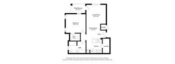 Vinewood_1 Bedroom Floor Plan
