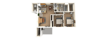Waterview_2 Bedroom Floor Plan