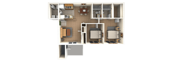 Waterview_2 Bedroom Floor Plan