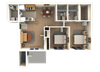 Waterview_2 Bedroom Floor Plan
