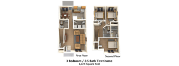 Waterview_Three Bedroom Floor Plan