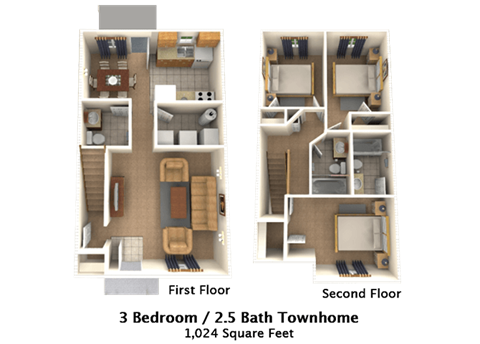 Waterview_Three Bedroom Floor Plan