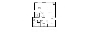 Wellington Ridge_1 Bedroom Floor Plan