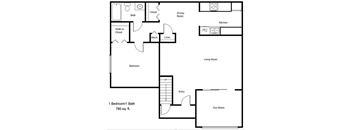 Whistlers Green_1 Bedroom Floor Plan