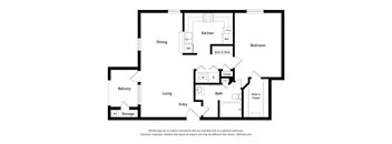 Dominium_Capitol Crossing_1 Bedroom Floor Plan at Woodway Square, Austin