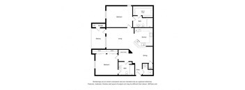 Dominium_Capitol Crossing_2 Bedroom Floor Plan at Woodway Square, Texas, 78744