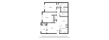 Dominium_Capitol Crossing_2 Bedroom Floor Plan at Woodway Square, Austin, 78744