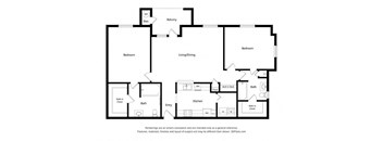 Dominium_Capitol Crossing_2 Bedroom Floor Plan at Woodway Square, Austin