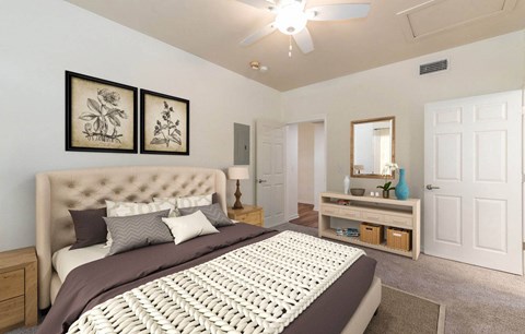 Bedroom With Closet at Woodway Village, Austin Texas