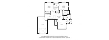 B2 Floor Plan at Woodway Village, Austin, TX 78744