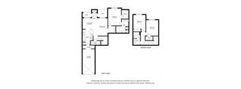 3 Bedroom Floor Plan at Woodway Village, Texas
