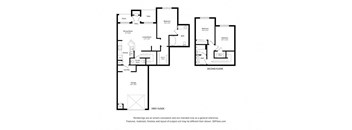C5 Floor Plan at Woodway Village, Austin, 78744