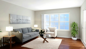 Living Room 900 at Cleveland Park_Staged Apartment Living Room - Photo Gallery
