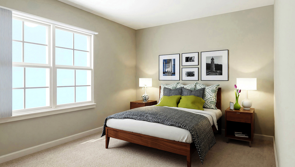 900 at Cleveland Park_Staged Apartment Bedroom