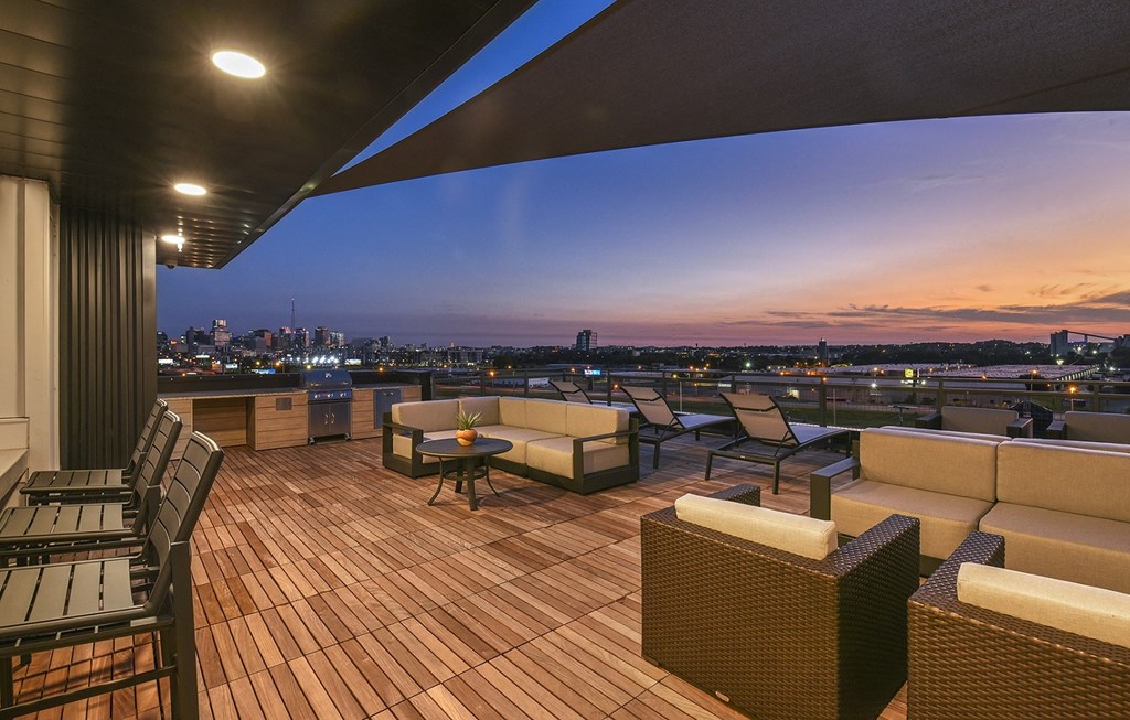 Patio view at 900 at Cleveland Park Apartments, Tennessee, 37207