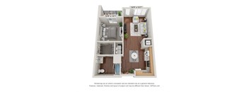 1 bed 1 bath 1A Floor Plan at 900 at Cleveland Park, Nashville