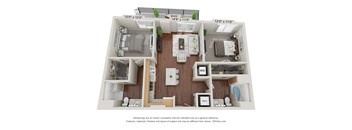 2 bed 2 bath 2H Floor Plan  at 900 at Cleveland Park, Nashville, 37207