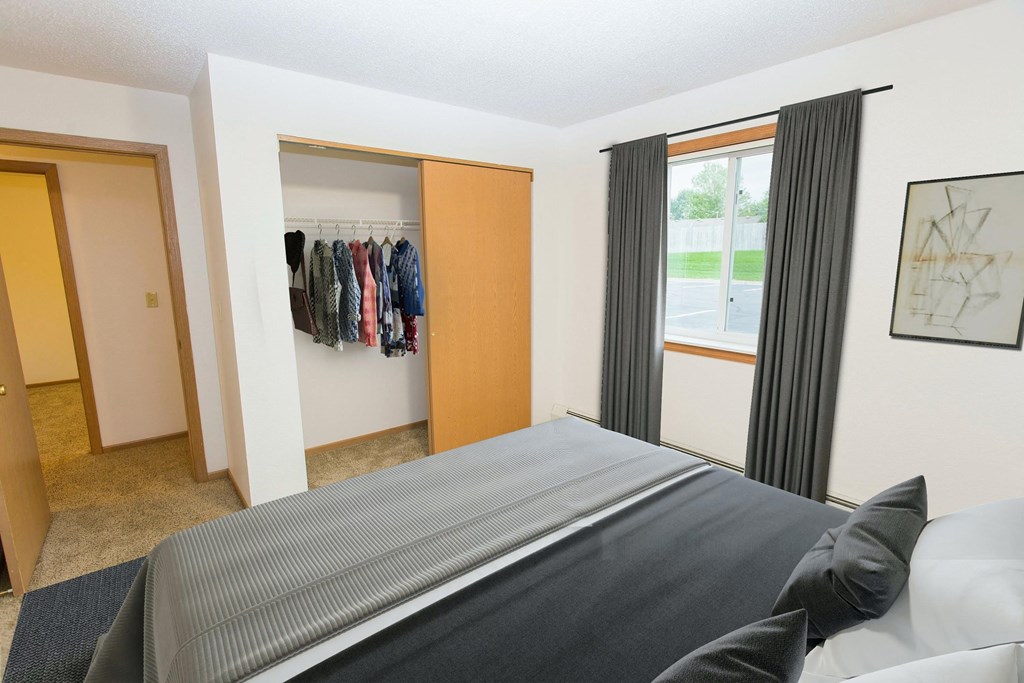 Dominium_Albertville Meadows_Virtually Staged Apartment Bedroom