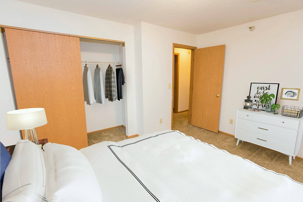 Dominium_Albertville Meadows_Virtually Staged Apartment Bedroom