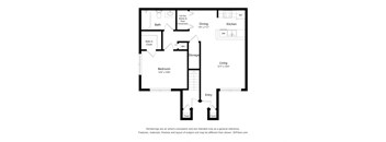 Aria Landings 1 bedroom floor plan image