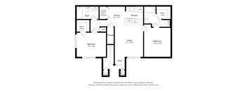Aria Landings 2 bedroom floor plan image