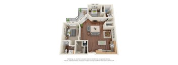 Ashlynn Ridge_3D_2 Bedroom B6 Floor Plan