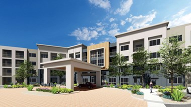 Dominium_Aviara Flats_Exterior Leasing Office &  Clubhouse Building Rendering - Photo Gallery 3