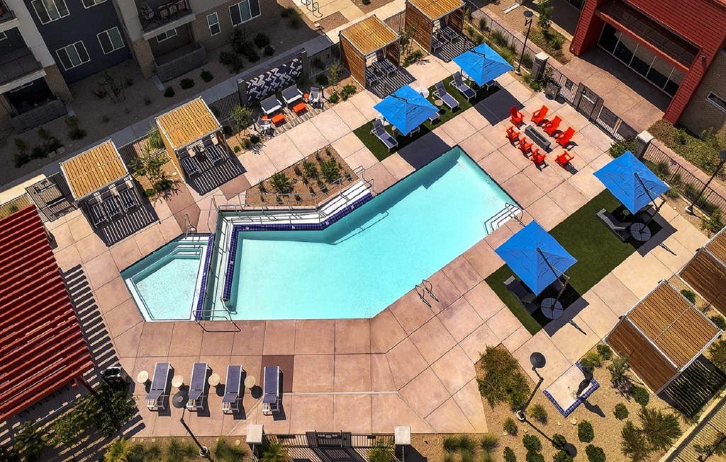 Aerial Pool View at Aviara Flats, Arizona