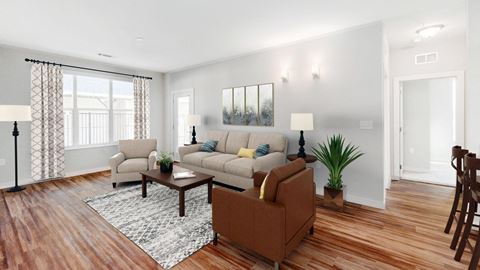 Dominium_Briar Park_Example Model Apartment Living Room